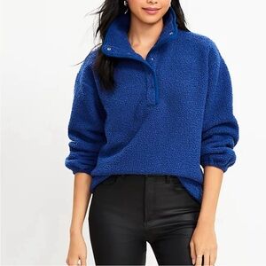 Loft | Snap Funnel Neck Collar Sherpa